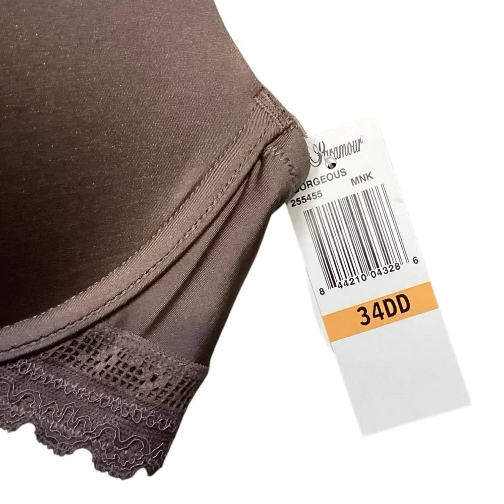 34DD Paramour Gorgeous Memory Foam Contour Convertible T-Shirt Bra‎ 255455 Mink